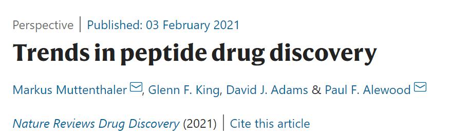 《自然》雜志：發(fā)現(xiàn)多肽藥物有什么趨勢(shì)？
